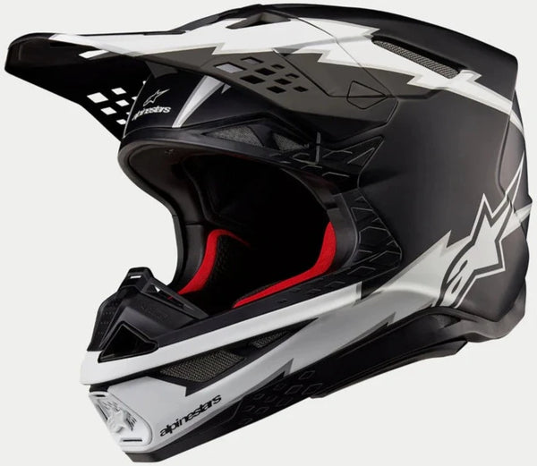 Alpinestars Supertech M10 Ampress ECE Helmet - Black/White Matt