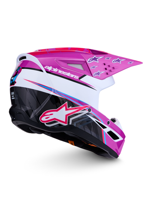 Alpinestars Supertech M3 Falcon Helmet - Purple/White/Black/Pink — Motorcycle Helmets (image 4 of 7)