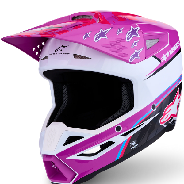 Alpinestars Supertech M3 Falcon Helmet - Purple/White/Black/Pink — Motorcycle Helmets (image 1 of 7)