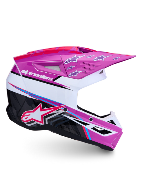 Alpinestars Supertech M3 Falcon Helmet - Purple/White/Black/Pink — Motorcycle Helmets (image 5 of 7)
