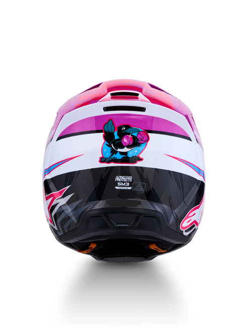 Alpinestars Supertech M3 Falcon Helmet - Purple/White/Black/Pink — Motorcycle Helmets (image 3 of 7)