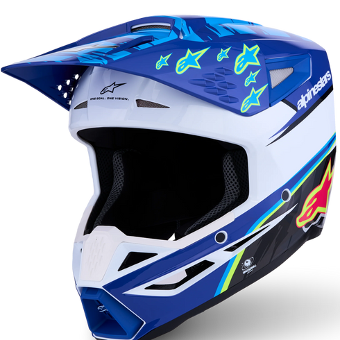 Alpinestars Supertech M3 Falcon Helmet - Blue/White/Black/Purple — Motorcycle Helmets (image 1 of 7)