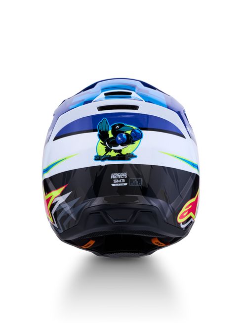 Alpinestars Supertech M3 Falcon Helmet - Blue/White/Black/Purple — Motorcycle Helmets (image 3 of 7)