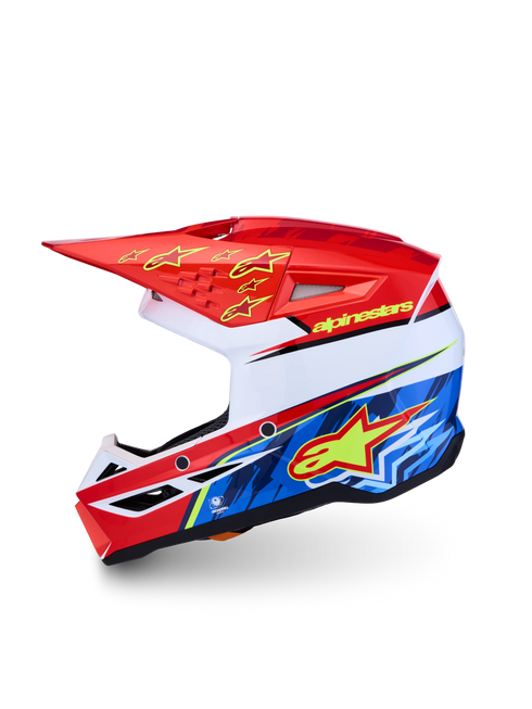 Alpinestars Youth Supertech M3 Falcon Helmet - Red/White/Black/Yellow