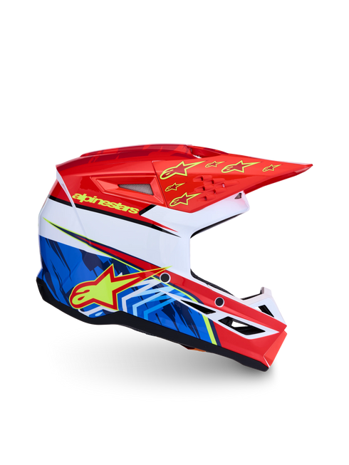 Alpinestars Youth Supertech M3 Falcon Helmet - Red/White/Black/Yellow