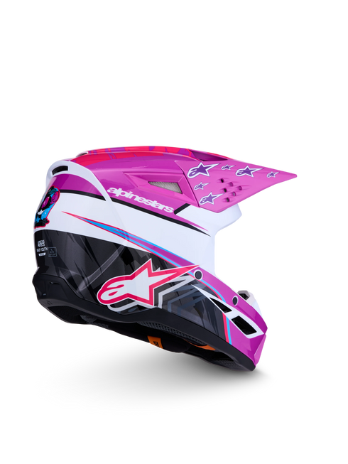 Alpinestars Youth Supertech M3 Falcon Helmet - Purple/White/Black/Pink