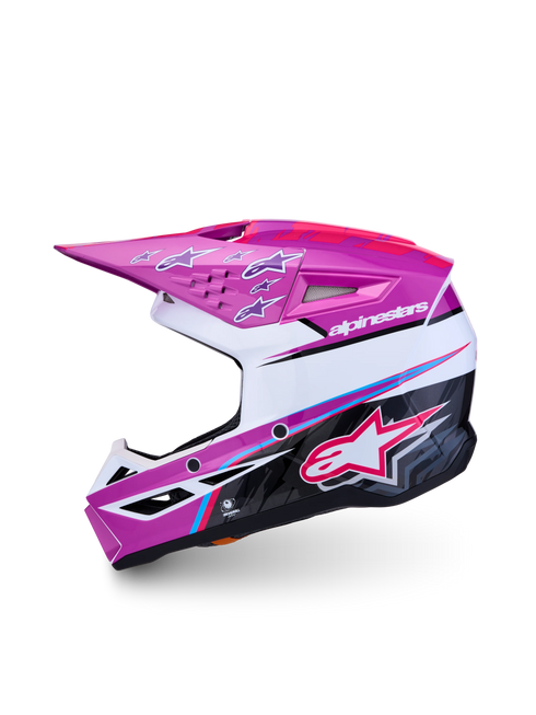 Alpinestars Youth Supertech M3 Falcon Helmet - Purple/White/Black/Pink