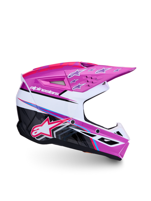 Alpinestars Youth Supertech M3 Falcon Helmet - Purple/White/Black/Pink