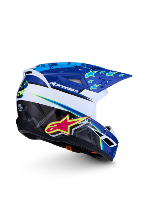Alpinestars Youth Supertech M3 Falcon Helmet - Blue/White/Black/Purple
