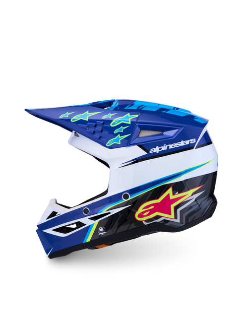 Alpinestars Youth Supertech M3 Falcon Helmet - Blue/White/Black/Purple