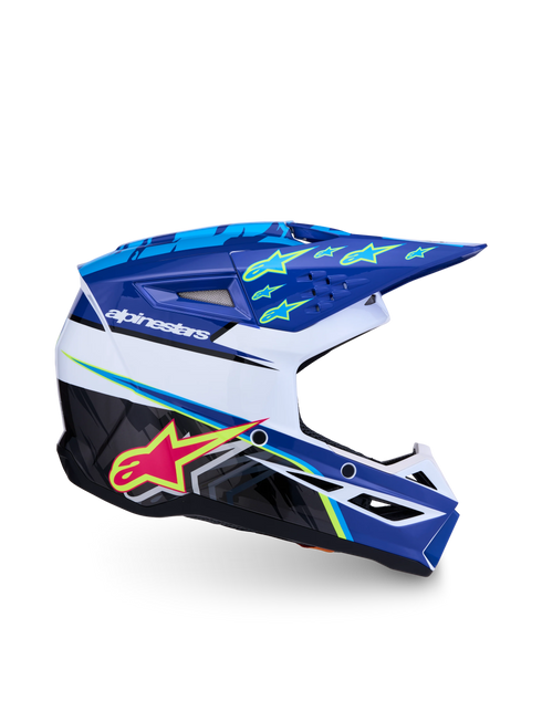 Alpinestars Youth Supertech M3 Falcon Helmet - Blue/White/Black/Purple