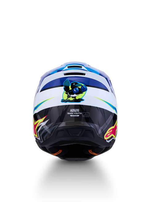 Alpinestars Youth Supertech M3 Falcon Helmet - Blue/White/Black/Purple