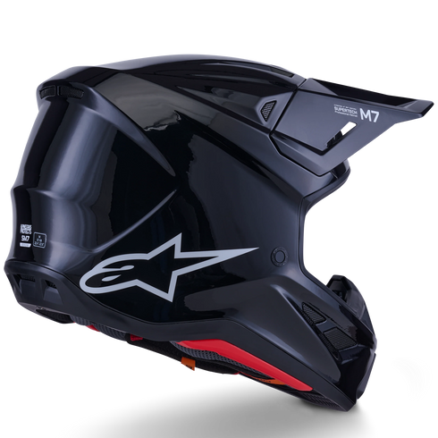 Alpinestars Supertech M7 Solid Helmet - Black Gloss (ECE22.06)