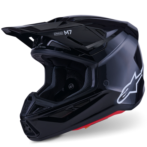 Alpinestars Supertech M7 Solid Helmet - Black Gloss (ECE22.06)