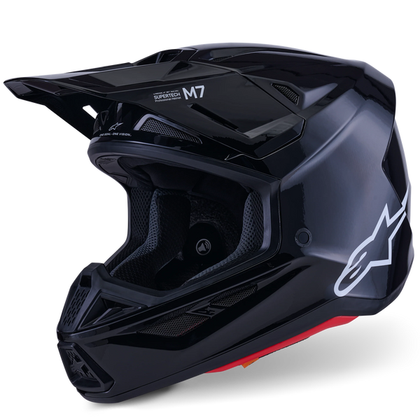 Alpinestars Supertech M7 Solid Helmet - Black Gloss (ECE22.06)
