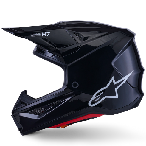 Alpinestars Supertech M7 Solid Helmet - Black Gloss (ECE22.06)