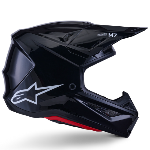 Alpinestars Supertech M7 Solid Helmet - Black Gloss (ECE22.06)