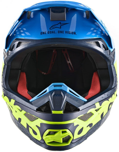 Alpinestars Supertech M8 Radium Helmet - Aqua/Yellow Fluo/Navy Matt