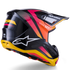 Alpinestars Supertech M7 Rise Helmet - Black/Yellow/Pink Gloss (ECE22.06)