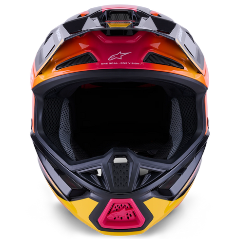 Alpinestars Supertech M7 Rise Helmet - Black/Yellow/Pink Gloss (ECE22.06)