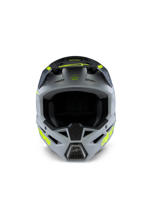 Alpinestars Youth S-M3 Radium ECE22.06 Helmet - Gray/Black/Yellow Fluo Matt