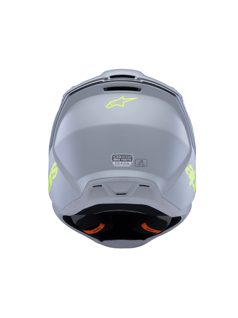 Alpinestars Youth S-M3 Radium ECE22.06 Helmet - Gray/Black/Yellow Fluo Matt