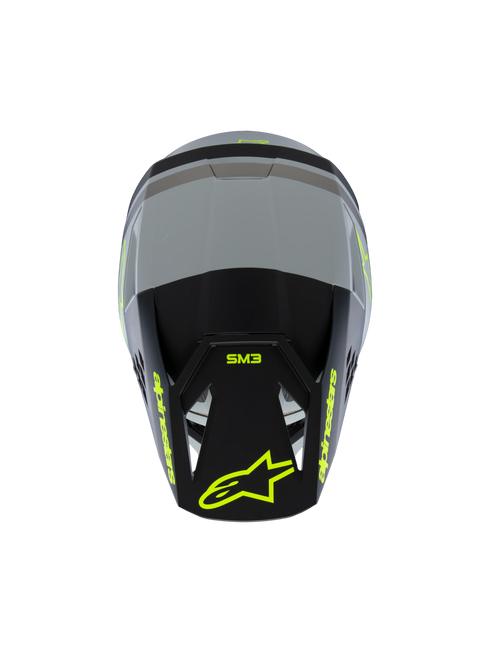 Alpinestars Youth S-M3 Radium ECE22.06 Helmet - Gray/Black/Yellow Fluo Matt