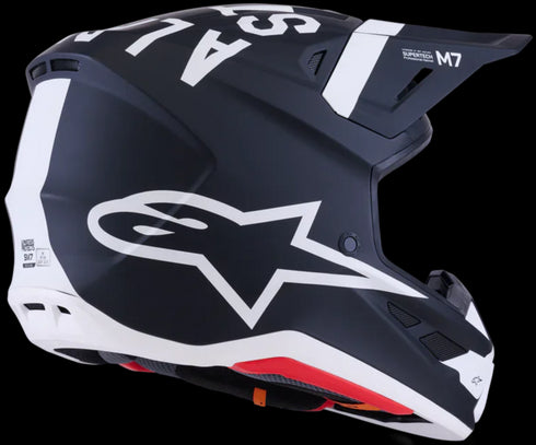 Alpinestars Supertech M7 Dasher Helmet - Black/White Matt ECE06