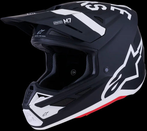 Alpinestars Supertech M7 Dasher Helmet - Black/White Matt ECE06