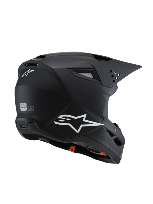 Alpinestars Youth Supertech M3 Solid Helmet - Black Matt (ECE22.06) — Motorcycle Helmets (image 4 of 7)