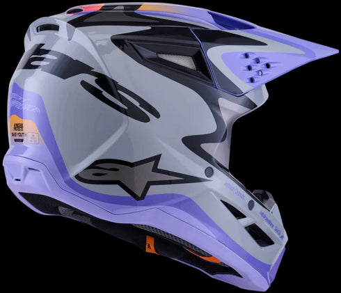 Alpinestars Supertech M3 Jettson Helmet - Grey/Purple/Black ECE06
