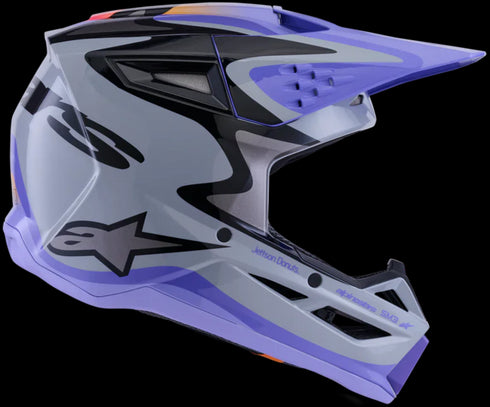 Alpinestars Supertech M3 Jettson Helmet - Grey/Purple/Black ECE06