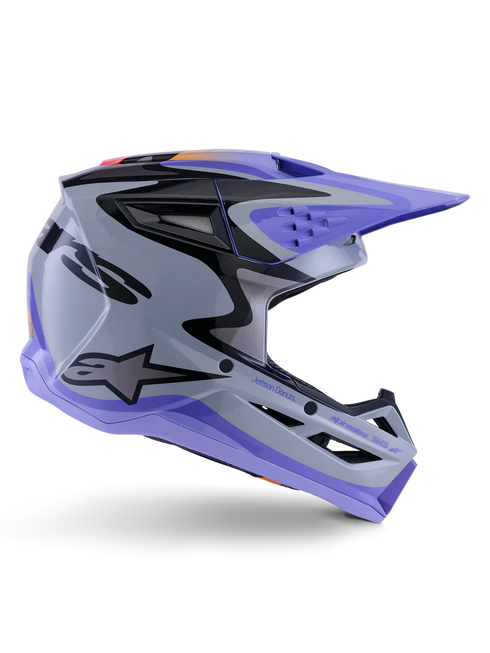 Alpinestars Youth Supertech M3 Jettson Helmet - Grey/Purple/Black ECE06