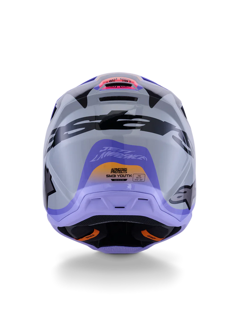 Alpinestars Youth Supertech M3 Jettson Helmet - Grey/Purple/Black ECE06