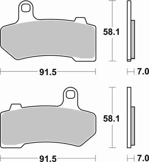 SBS H.LS Sinter Rear Brake Pads - FA409