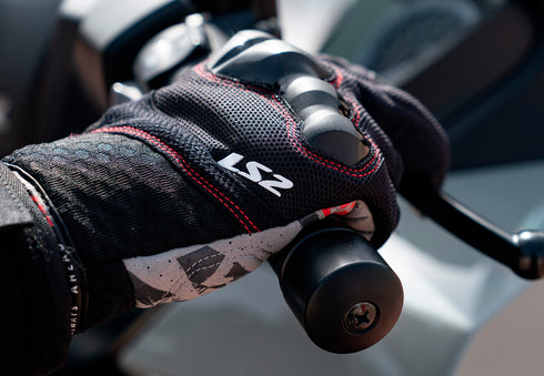 LS2 Ladies Chaki Gloves - Black — Motorcycle Gear (image 7 of 12)