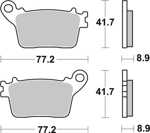 SBS FA436 LS Sinter Brake Pads - Rear