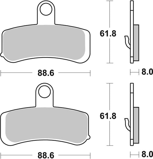 SBS FA457 Road H.HS/Sinter Break Pads - Front