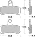 SBS FA457 Road H.HS/Sinter Break Pads - Front