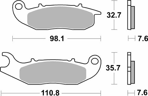 SBS SI Sinter Front/Rear Brake Pads - FA465