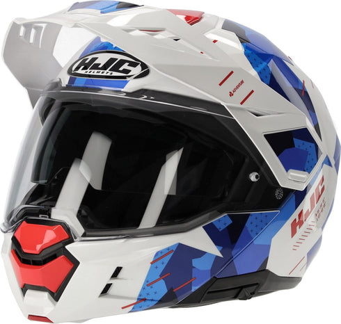 HJC i80 Roki Multi/System Helmet - MC21 (White/Blue/Red) — Motorcycle Helmets (image 2 of 9)