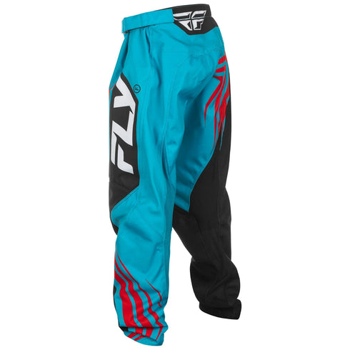 Fly Racing 2025 Youth F-16 Pants - Cyan/Black/Red