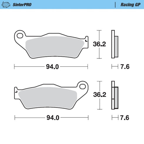 Moto-Master Alfer SinterPro Racing GP Front Brake Pads - KTM 125/450 FT GP (93012)