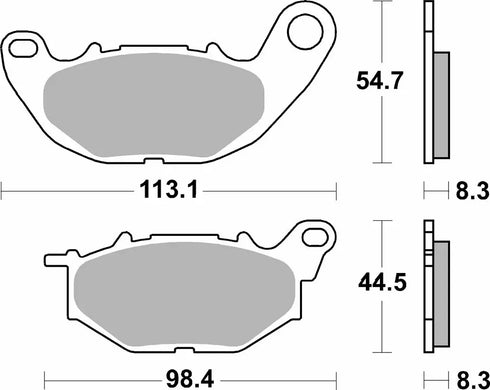 SBS HS Sinter Front Brake Pads - FA663