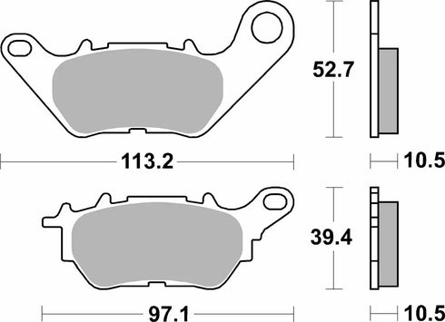 SBS HF Ceramic Front/Rear Brake Pads - FA662