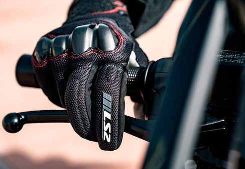 LS2 Ladies Chaki Gloves - Black — Motorcycle Gear (image 8 of 12)