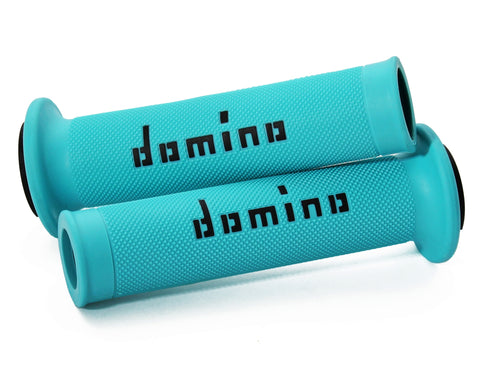 Domino A010 Road Racing Grips - Cyan/Black