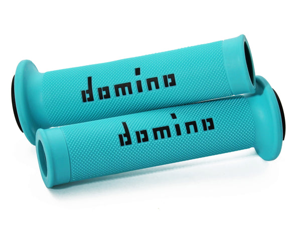 Domino A010 Road Racing Grips - Cyan/Black — Parts & Accessories (image 1 of 3)