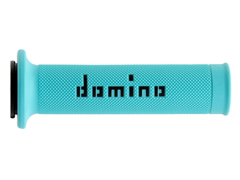 Domino A010 Road Racing Grips - Cyan/Black