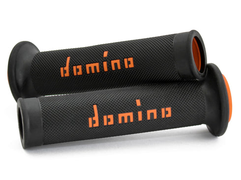 Domino A010 Road Racing Grips - Black/Orange